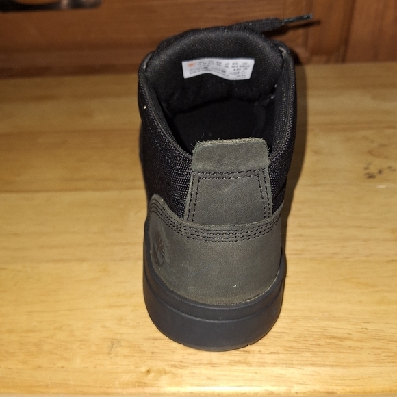 Timberland black leather Davis Square Chukka Boots in men's size 12. Pre-loved - Picture 3 of 13